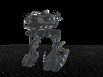 A Walking Robot Lowpoly Model Low-poly 3D model