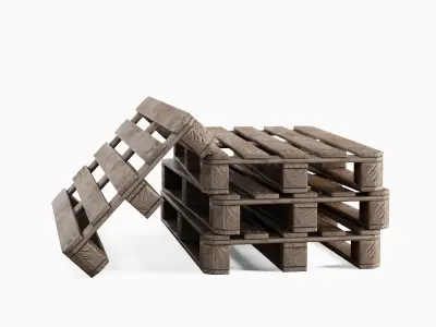 Wooden Pallet 03 3D model