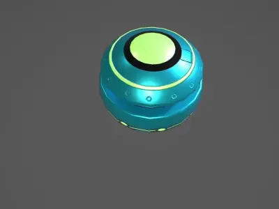 Green mines Low-poly 3D model
