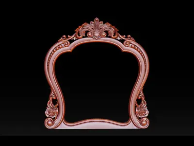  3D Frame - Wood Carving STL Model for CNC Router 3D print model