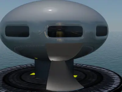 Ocean city cluster 3D model