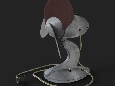 Vintage cooling fan 3D model