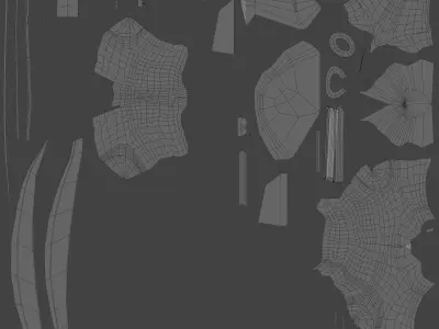 Meka-Reaper mask Low-poly 3D model