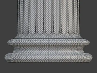 Ionic column and capital 3D model