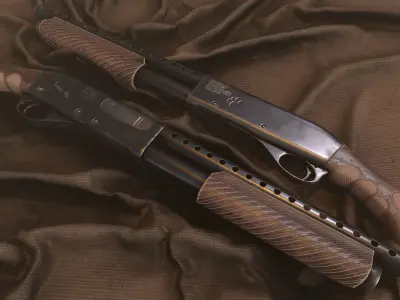 Sawed-Off Shotgun Low-poly 3D model
