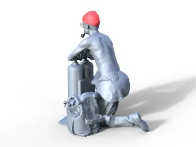 Figure Jacques type B for Calypso ship 3D print model