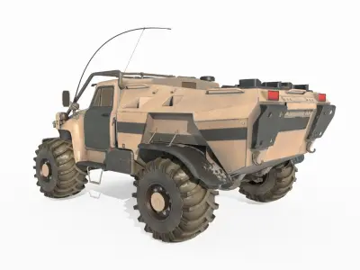 Future sci-fi armored vehicles 3D model