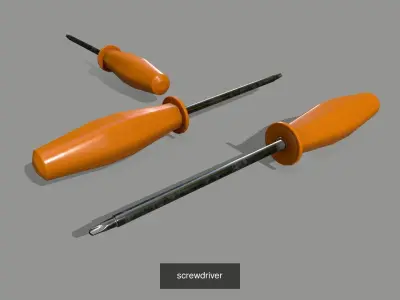 Screwdriver Collection 2 pair of screwdrivers 3D Model Pack