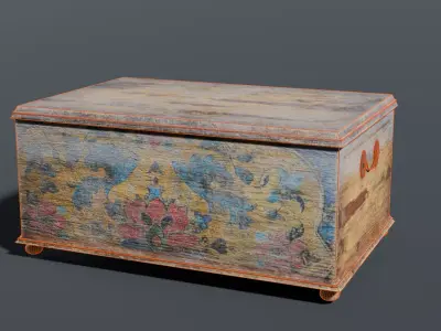 Old Chest Low-poly 3D model buy