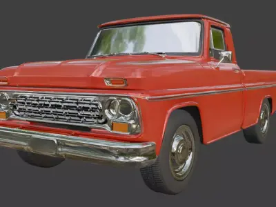 Vintage Rusty Pickup Truck 3D Model 3D model 20