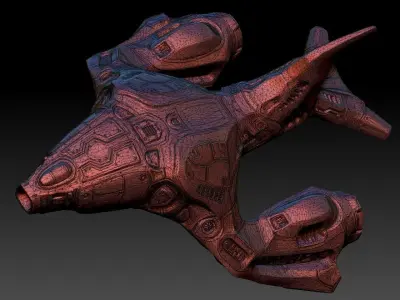 Heavy Sci-Fi Bomber 3D model