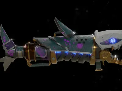 Fishbone bazooka 3D model