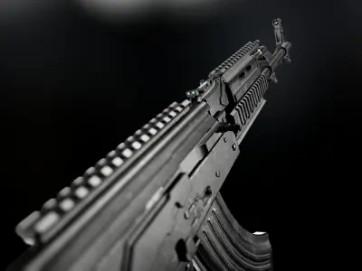 AKM 3D model Unity Low-poly 3D model