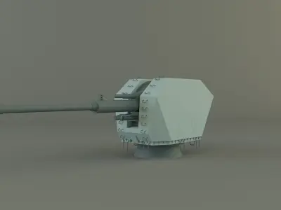 battleship cannon 3D model