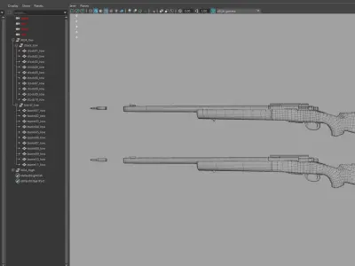 Weapon - M24 - Included Highres Low-poly 3D model
