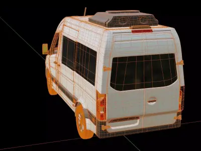 Mercedes Sprinter Passenger Van 2025  3D model