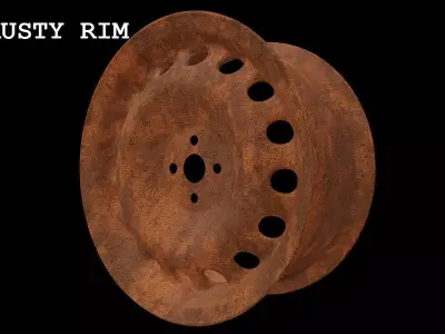 LADA Rusty Rim game ready by mkaplunow Low-poly 3D model