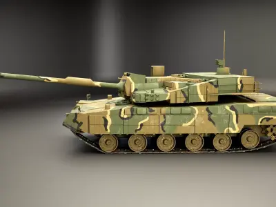 Korean K2 Black Panther Main Battle Tank Low-poly 3D model