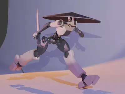 Robot Free low-poly 3D model order