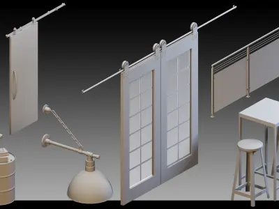 96 Interior Objects- Vol 01- High detail 3d models 3D model