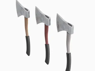 Camping Axe Set 3D model