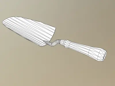 Low Poly Trowel Dirty Tool Low-poly 3D model