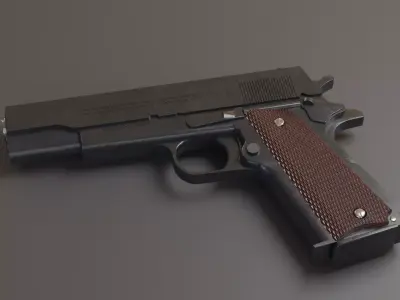 Colt 1911 Ultra realistic Game ready Rigged Gun 3D model Low-poly 3D model