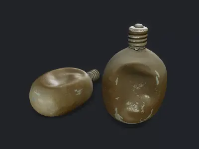 3D Scan Old Flask Low-poly 3D model