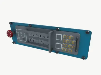 IS Machine Control panel 3D model
