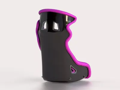 Racing Sport Seat V01 Pink Camo Low-poly 3D model
