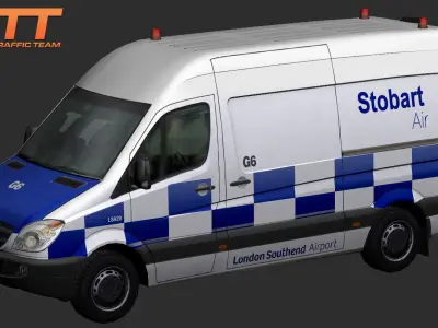 Mercedes-Benz Sprinter Stobart Low-poly 3D model
