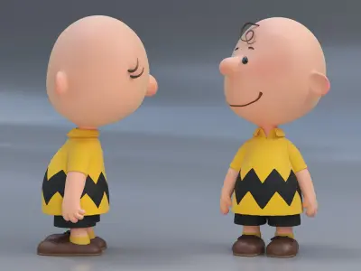 Charlie Brown Rigged for Maya 3D model