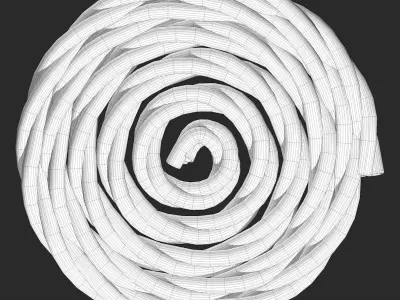 Folded Rope  Low-poly 3D model
