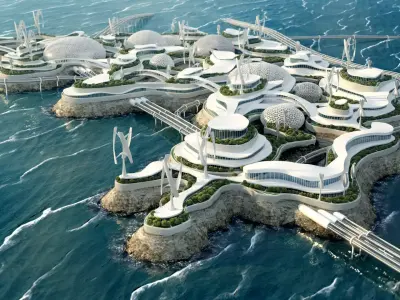 Future City architecture Eco energy 3D model