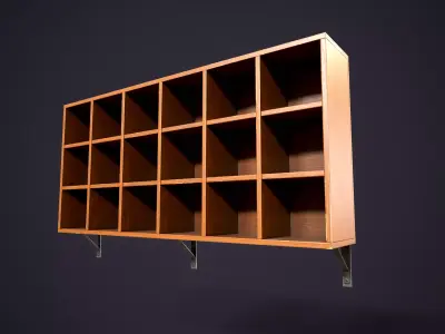 Vintage Storage Shelving Set Low-poly 3D model