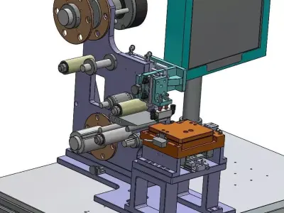 Label and Film Laminating Machine for Electronics Parts 3D model