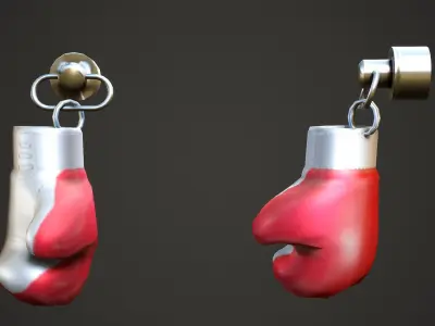Boxing Glove Weapon Charm - Low Poly Game Ready Low-poly 3D model