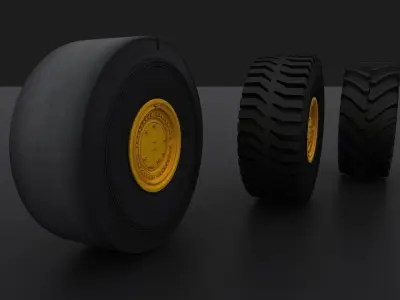 Tires Truck hi-poly 3D model 3D model