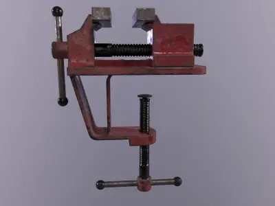 Worn Vice Low-poly 3D model