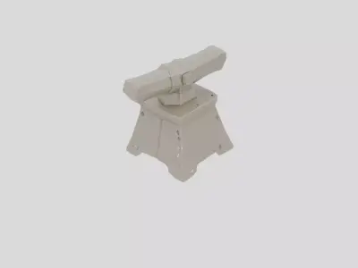 Medieval Blacksmith Anvil for 3D print Low-poly 3D model
