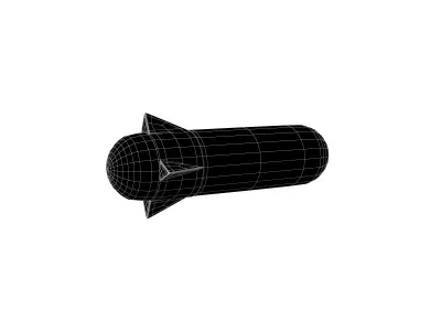 Cartoon Missile v1 002 Low-poly 3D model