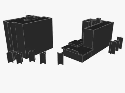 Outbak Jacks Restaurant Southport Building  Low-poly 3D model