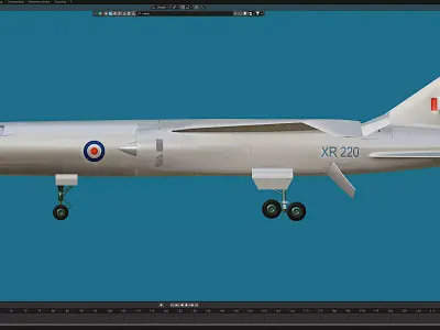 TSR-2 Free 3D model
