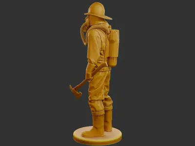 Czechoslovakian firefighter 90s 008 3D print model