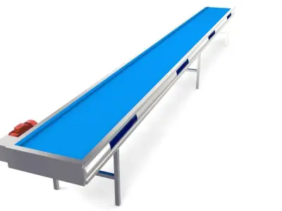 Plastic Belt Conveyor Low-poly 3D model