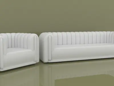  sofa and armchair 3D model