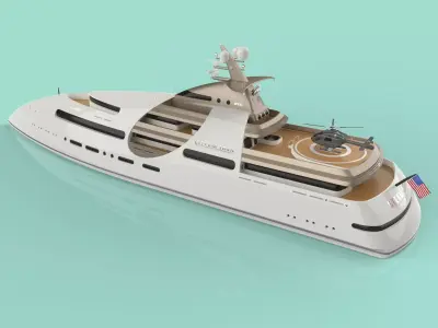 100 Meter Mega Yacht 3D model