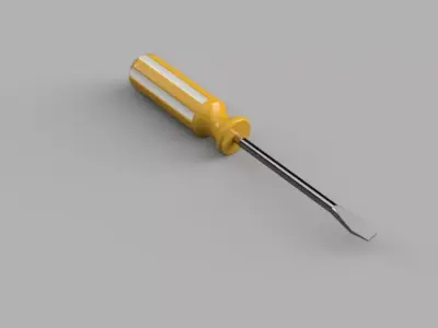Slotted tip screwdriver 3D modeling 3D model