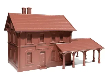 Train station 3D print model