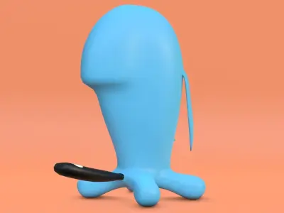 Wobbuffet toy fish 3D model